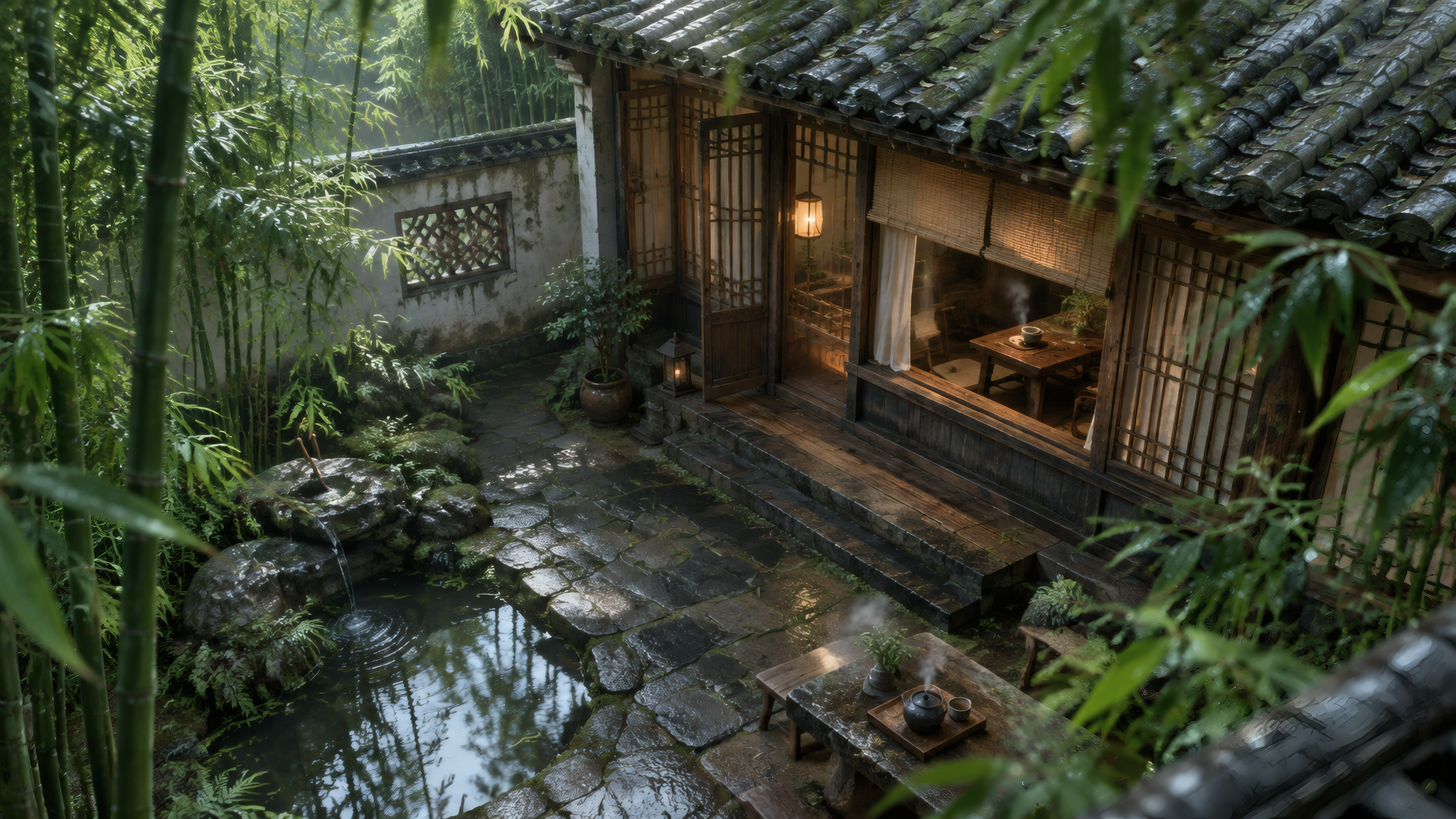 006-竹院微雨