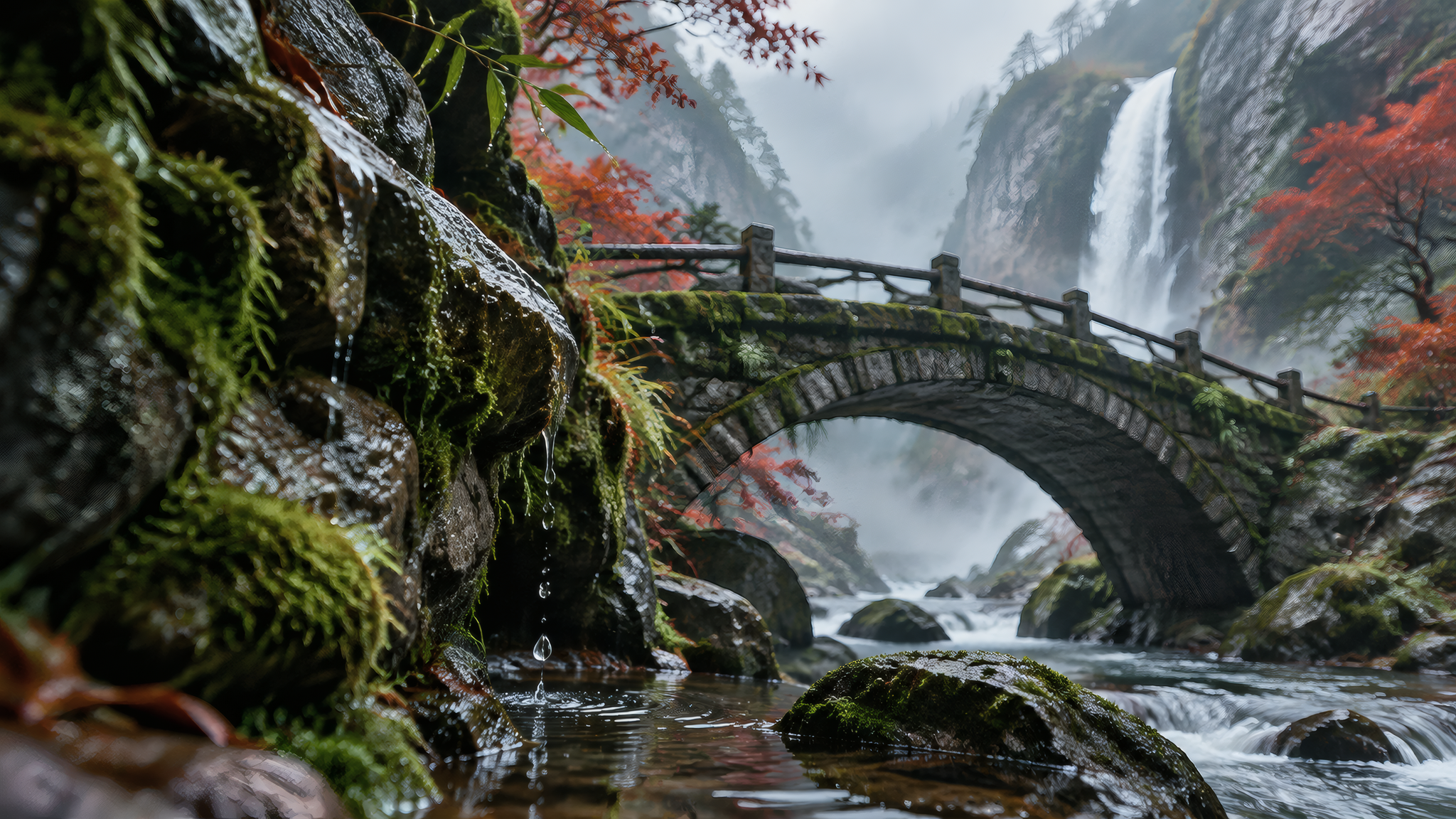 雨后石桥
